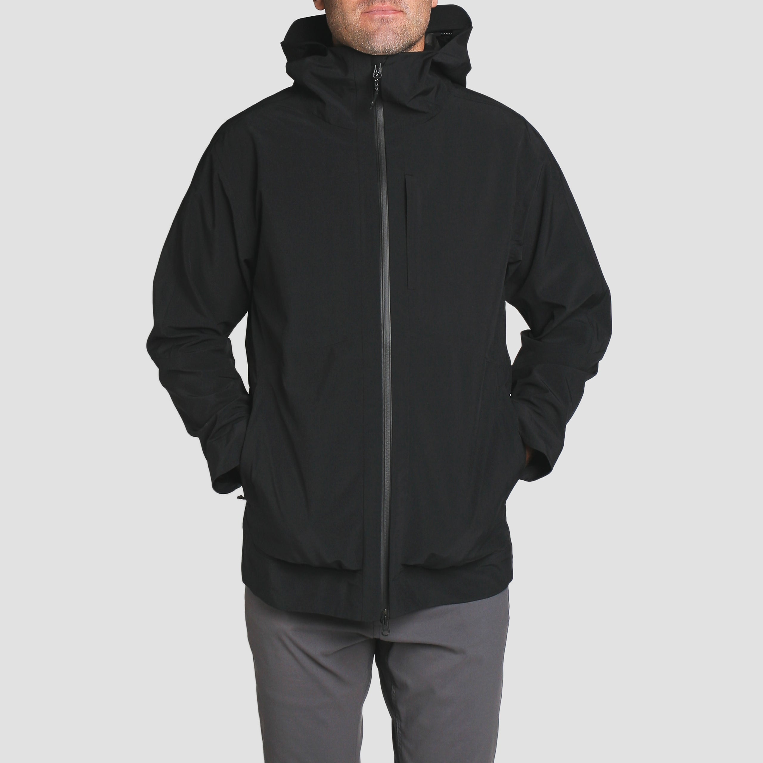 Avalon 3-Layer Waterproof Rain Jacket Black – Imperial Motion