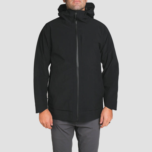 Avalon 3-Layer Waterproof Rain Jacket Black – Imperial Motion