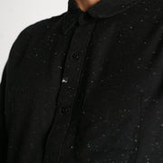 Claxton Flannel Black White Flecs
