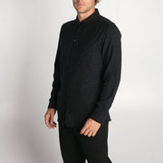 Claxton Flannel Black White Flecs