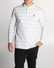 Hombre Hooded Henley White