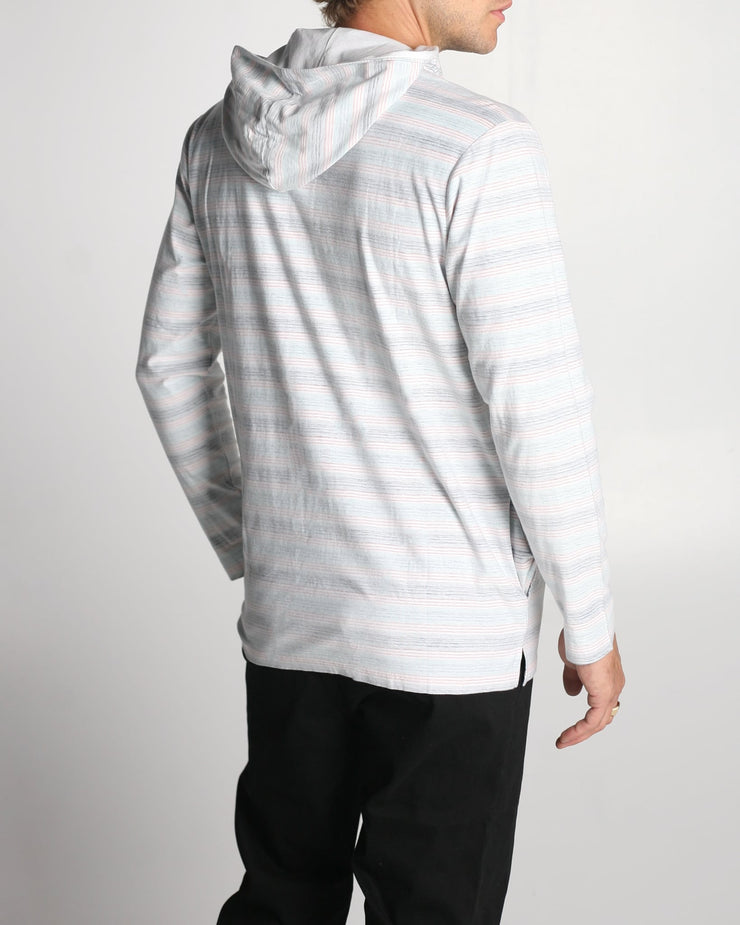 Hombre Hooded Henley White