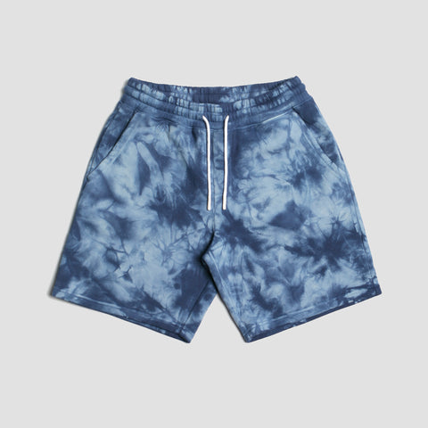 imperial motion Loftloom Sweat Shorts Indigo Smoke Tie Dye