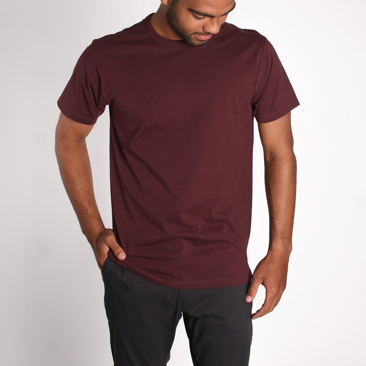 Premium Damen T-Shirt In Burgund – Größe XL, Halbarm, Bequemer Schnitt, Maschinenwaschbar