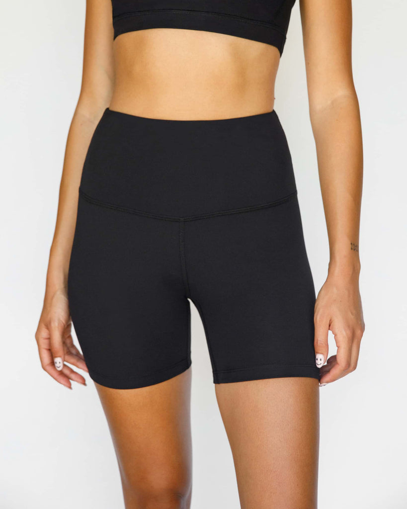 high waisted black bike shorts