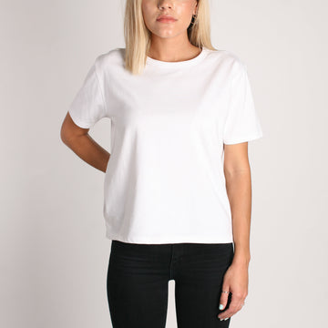 Premium Photo  A woman wears a white shirt with a white shirt and